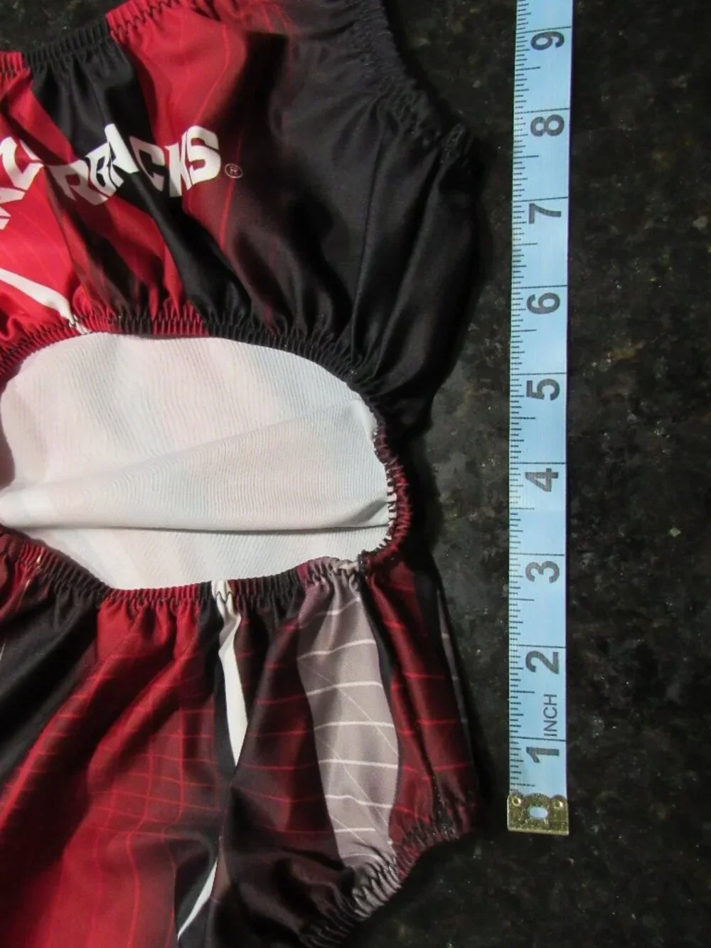 University of Arkansas Razorbacks Youth Red Black White Gymnastic Foxy's Leotard